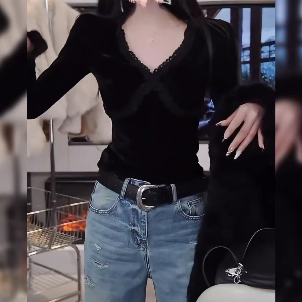 Zara Black Fitted Ruched Bodysuit